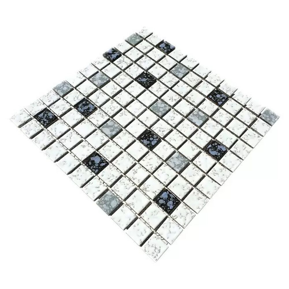 Mosaiikki Quadrat Mix TD 180N Musta/Valkoinen 30,5 x 30,5 cm