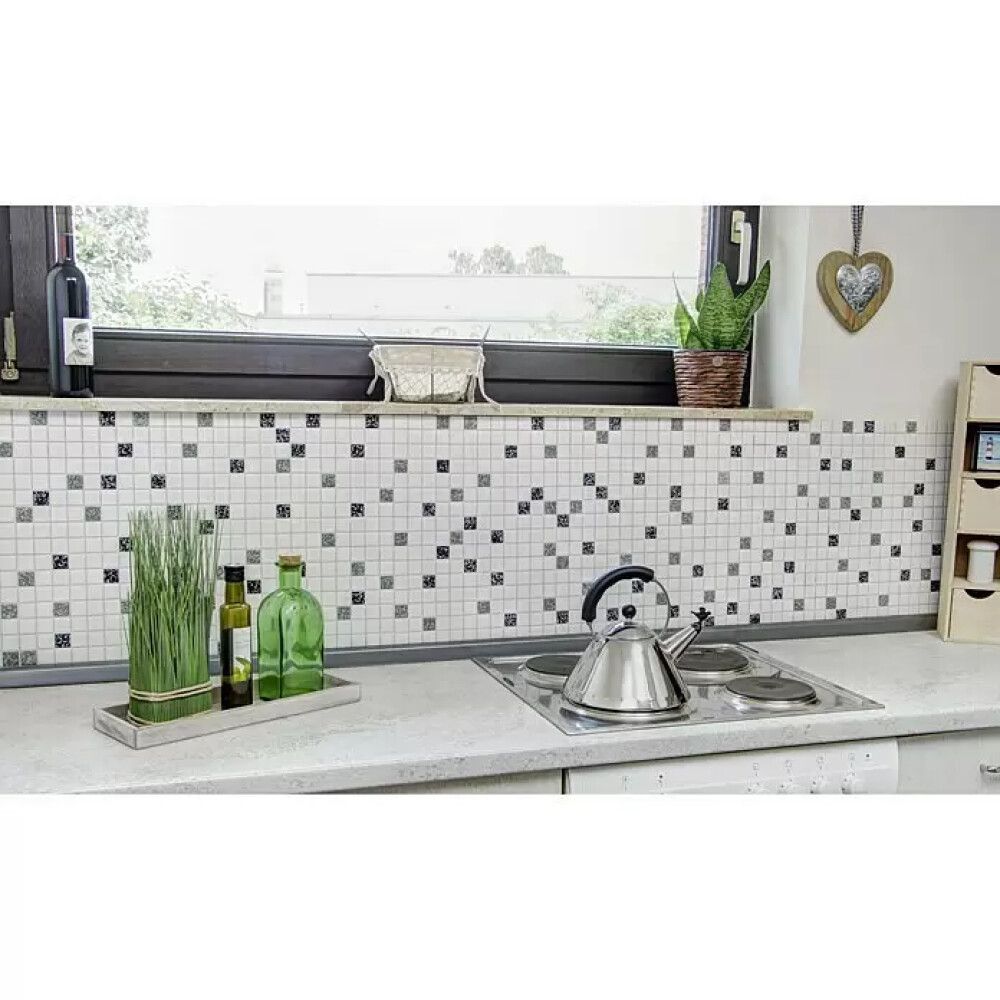 Mosaiikki Quadrat Mix TD 180N Musta/Valkoinen 30,5 x 30,5 cm