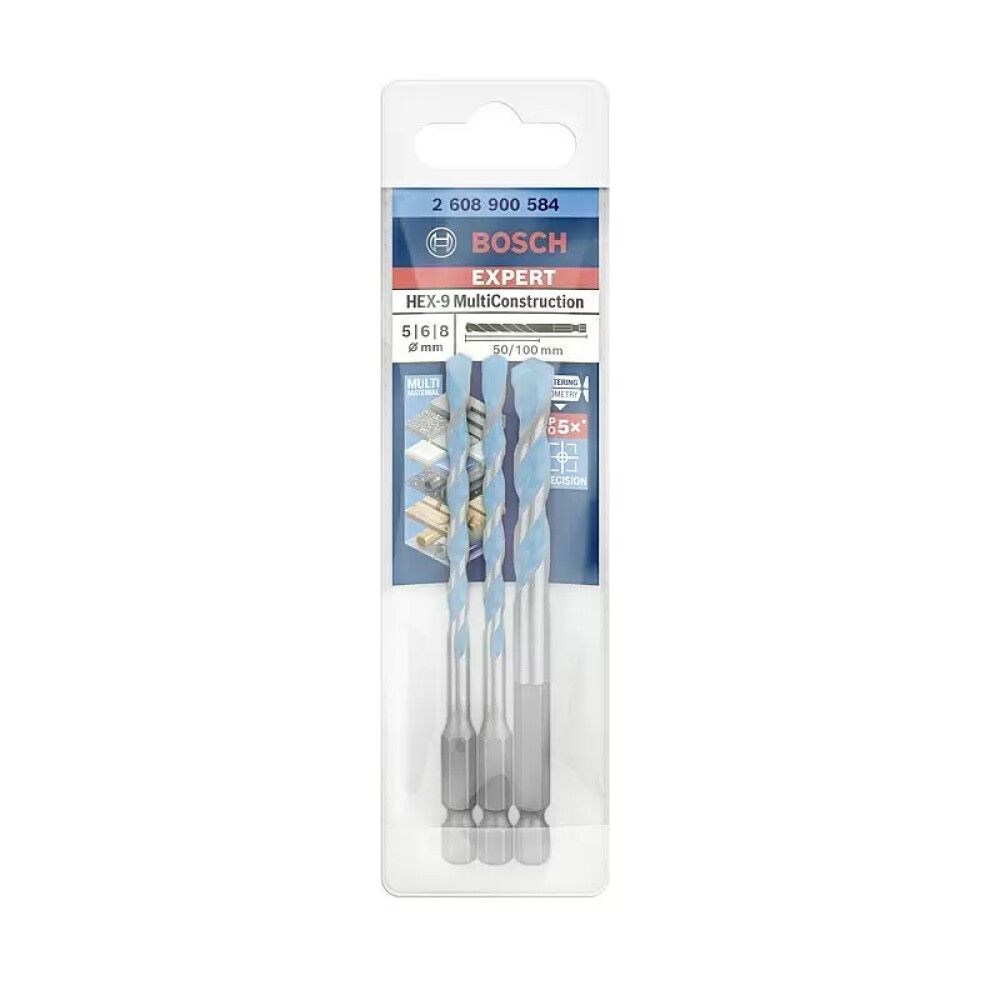 Poranteräsarja Bosch Expert HEX-9 Multiconstruction 5-8 mm 3-os.
