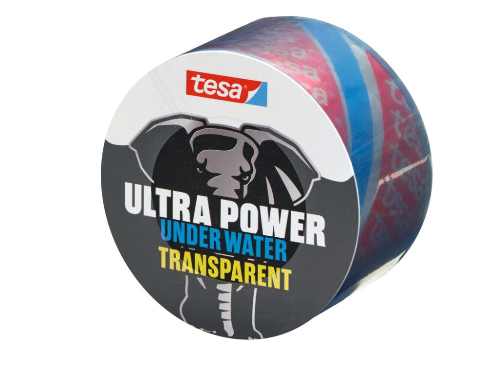 Ultra Power Under Water Transparent tesa® korjausteippi 1,5 m x 50 mm