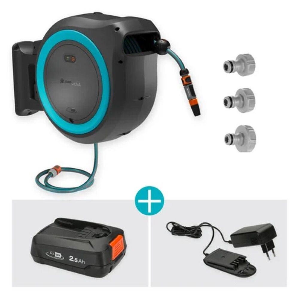 Seinäletkukela Gardena Powerroll XXL 40 m setti turkoosi