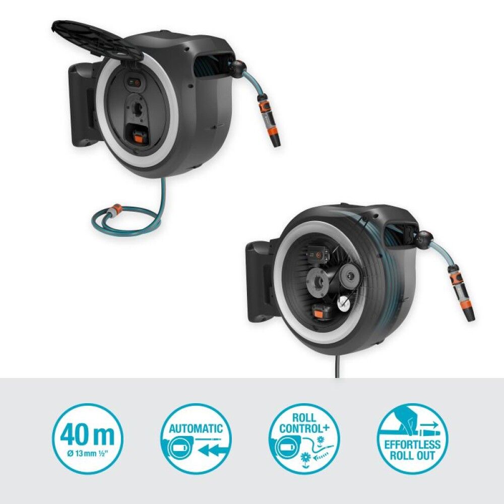 Seinäletkukela Gardena Powerroll XXL 40 m setti valkoinen