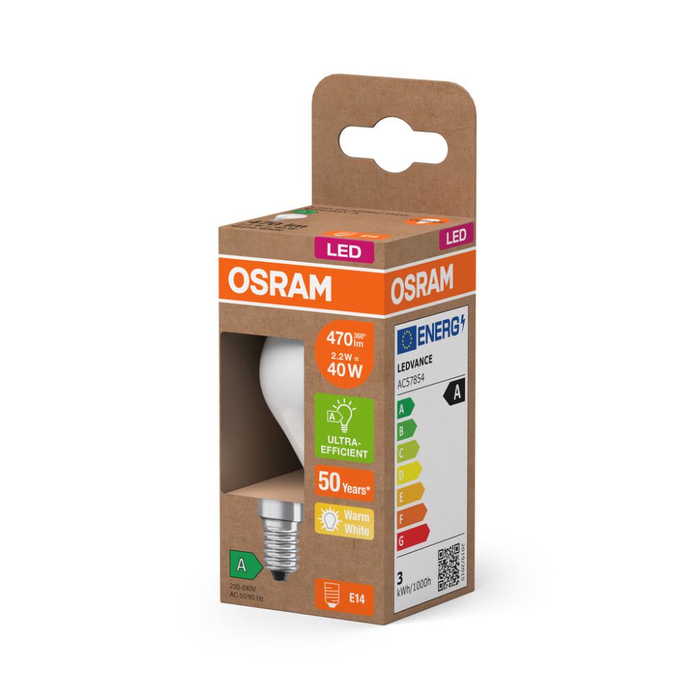 LED-lamppu Osram Classic P 40 Filament E14 470 lm 2700 K Matta