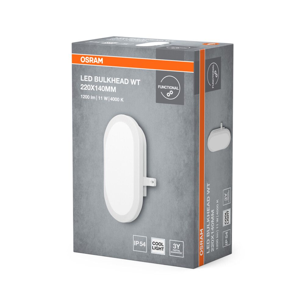 LED-yleisvalaisin Osram Bulkhead 14,3 x 21,6 cm IP54 Valkoinen