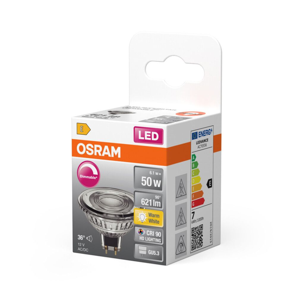 LED-lamppu Osram Superstar MR16 DIM GU5.3 6,1 W 621 lm 2700 K 1 kpl/pkt