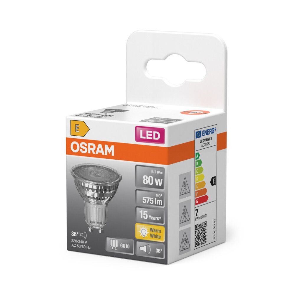 LED-lamppu Osram Star Par16 GU10 6,1 W 575 lm 2700 K 1 kpl/pkt