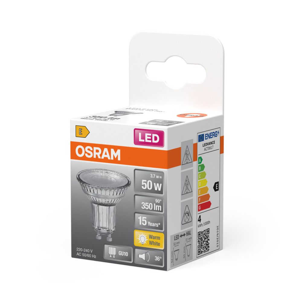 LED-lamppu Osram Star PAR16 GU10 3,7 W 350 lm 2700 K 36° 1 kpl/pkt
