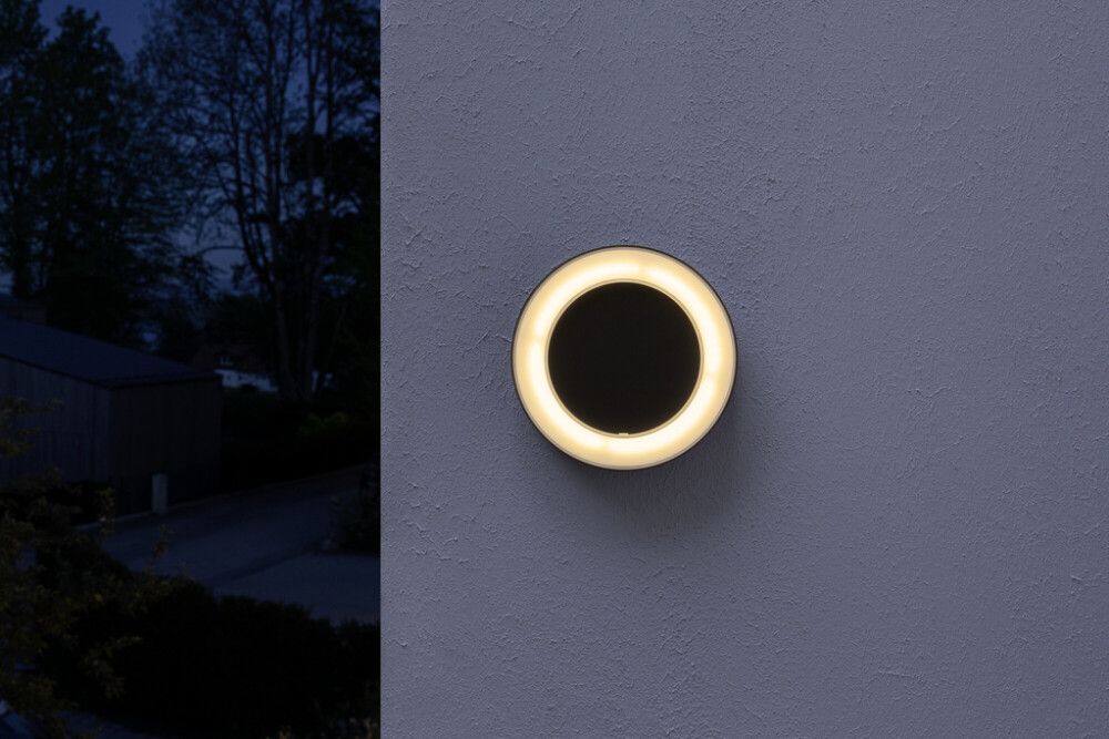 LED-ulkoseinävalaisin Osram Endura Style Ring tummanharmaa Ø 20,2 cm IP54