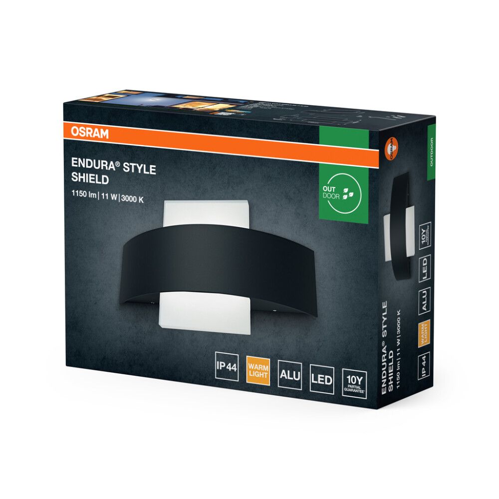 LED-ulkoseinävalaisin Osram Endura Shield tummanharmaa 24 x 14,2 cm IP44