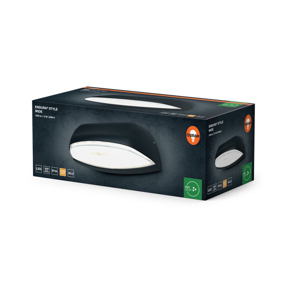 LED-ulkoseinävalaisin Osram Endura Style Wide tummanharmaa 21 x 9 cm  IP54