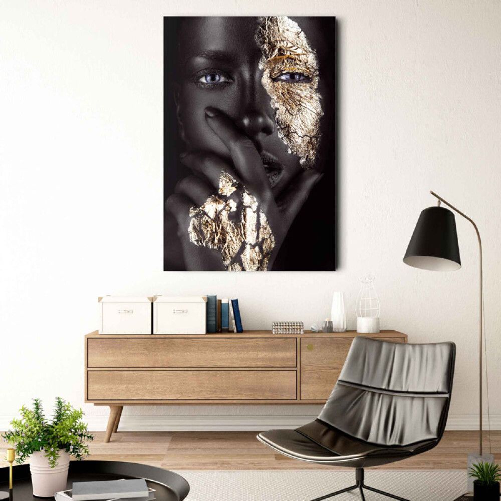 Sisustustaulu Reinders Black Gold Face 78 x 116 cm
