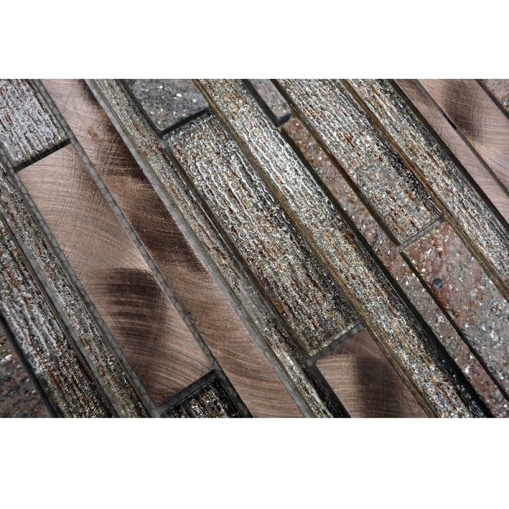 Mosaiikkilaatta Crystal XAM GV74 Beige/Ruskea 29,8 x 31 cm