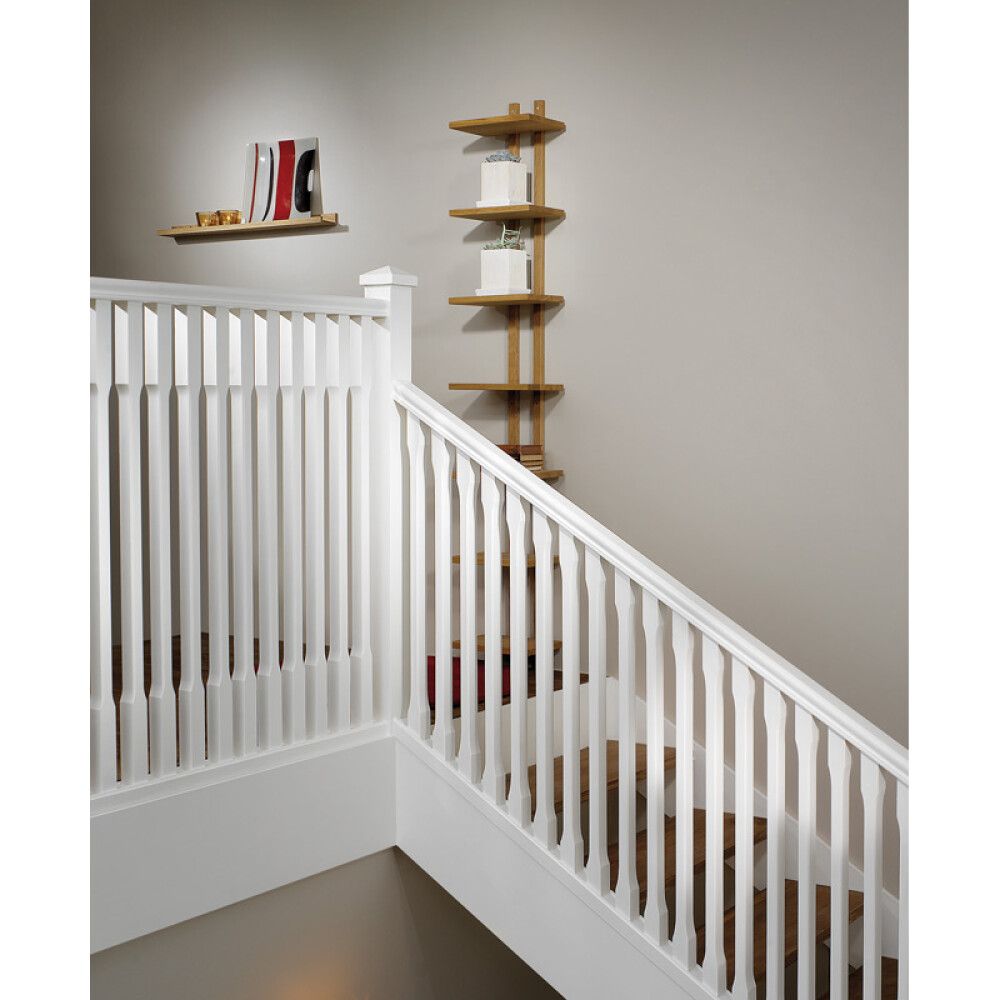 Päätytolppa Lundbergs Helsinki Valkoinen 86 x 86 x 2500 mm