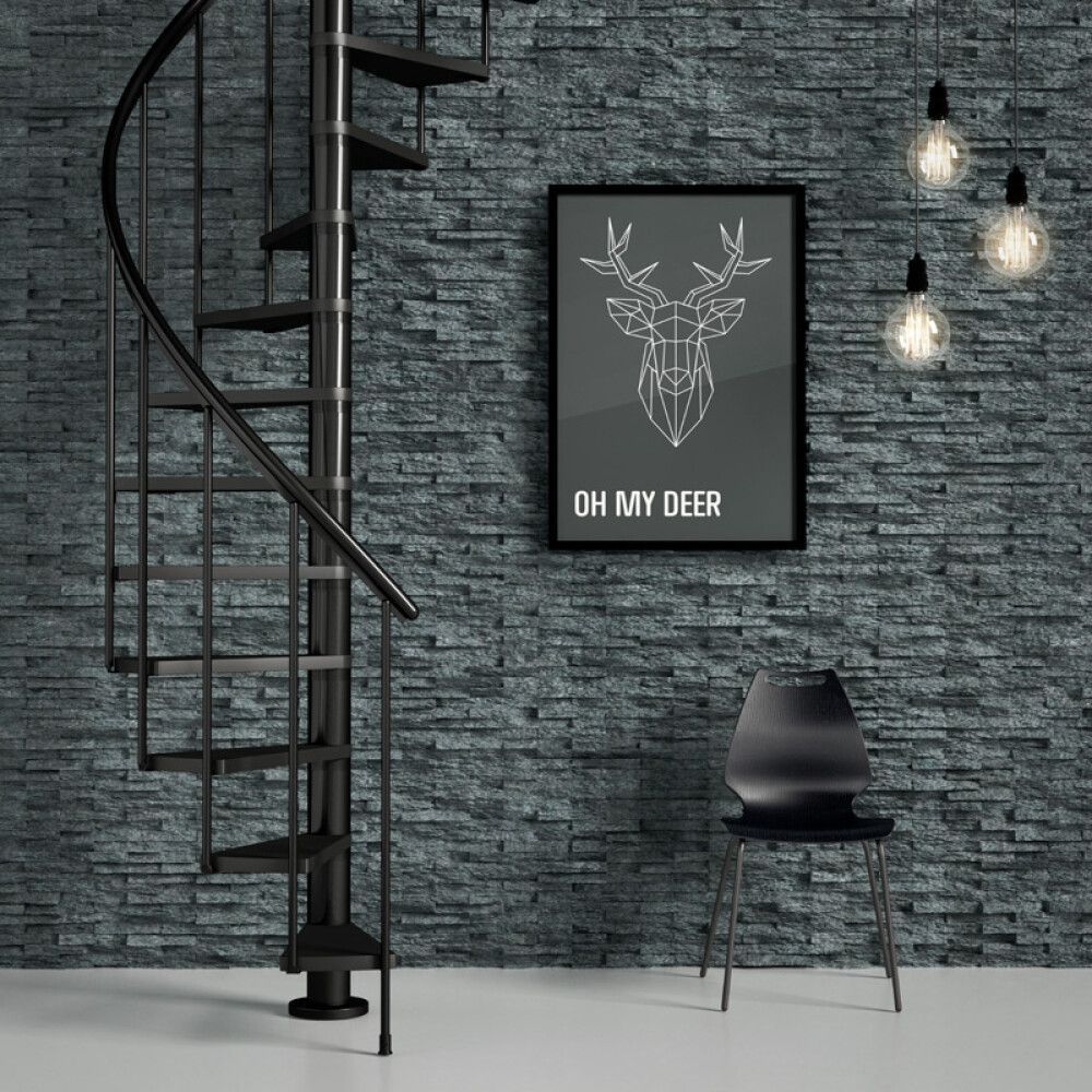 Kierreporras Dolle Calgary Antrasiitti 120 cm