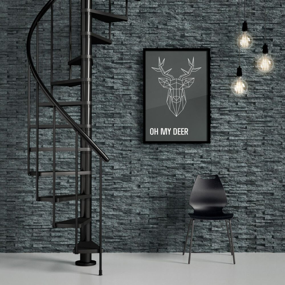 Kierreporras Dolle Calgary Antrasiitti 140 cm