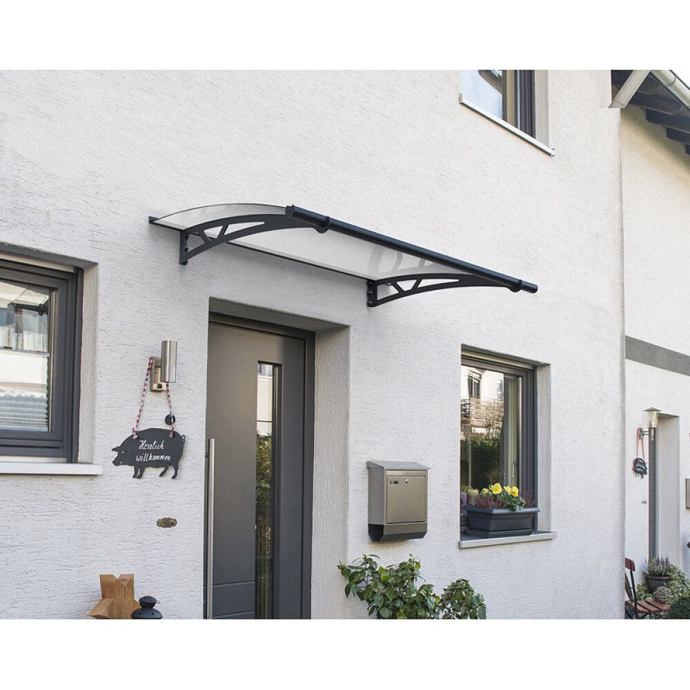 Ovikatos Solid Elements harmaa/kirkas Pavo 1,5 x 0,9 m