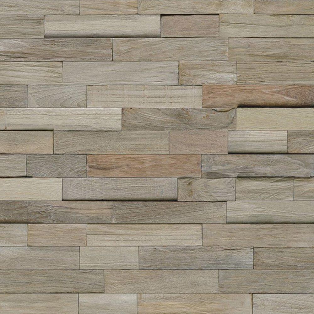 3D-seinäpaneeli Indo Teak FSC Gun Smoked 500 x 200 x 10-20 mm