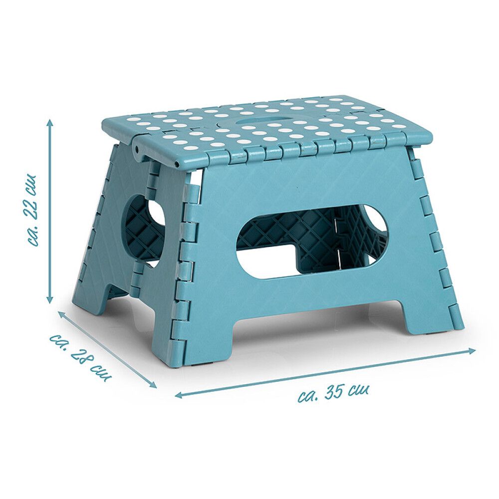 Taittojakkara Zeller 35 x 28 x 22 cm vaaleansininen
