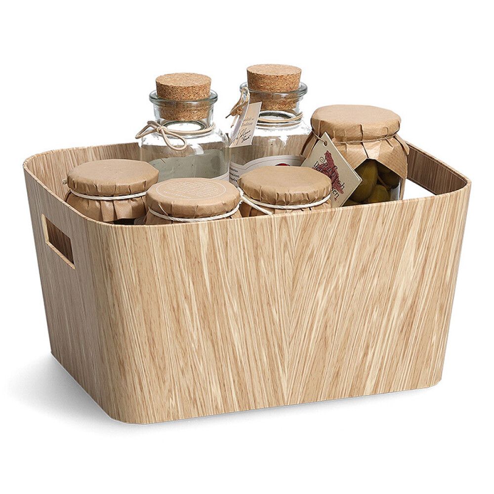 Säilytyslaatikko Zeller puujäljitelmä 30,5 x 22,9 x 15,2 cm