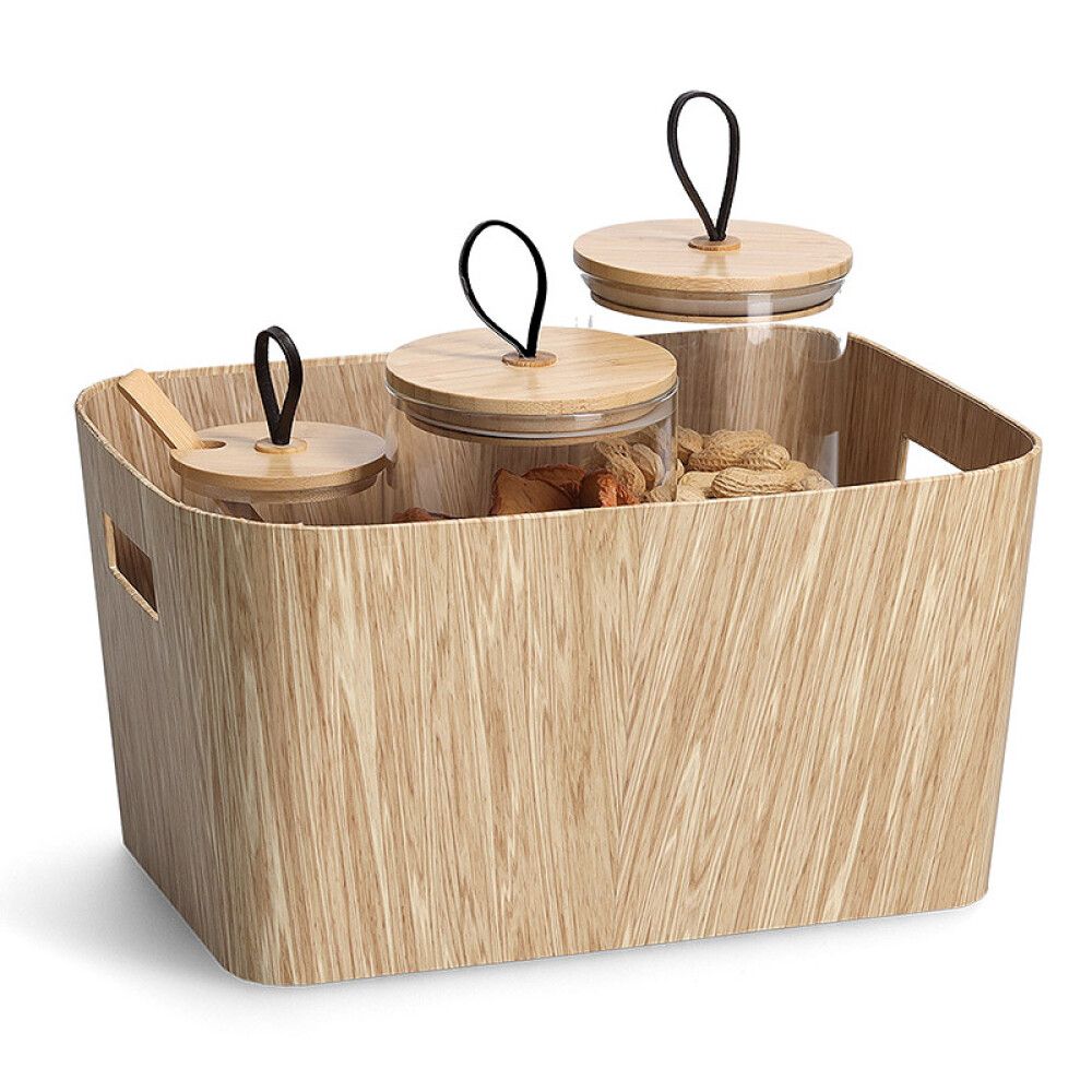 Säilytyslaatikko Zeller puujäljitelmä 34,2 x 24,5 x 18 cm