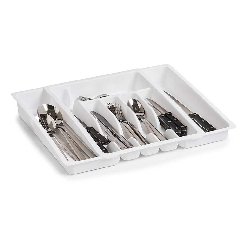 Levitettävä aterinlaatikko Zeller Valkoinen 29-48 x 38 cm