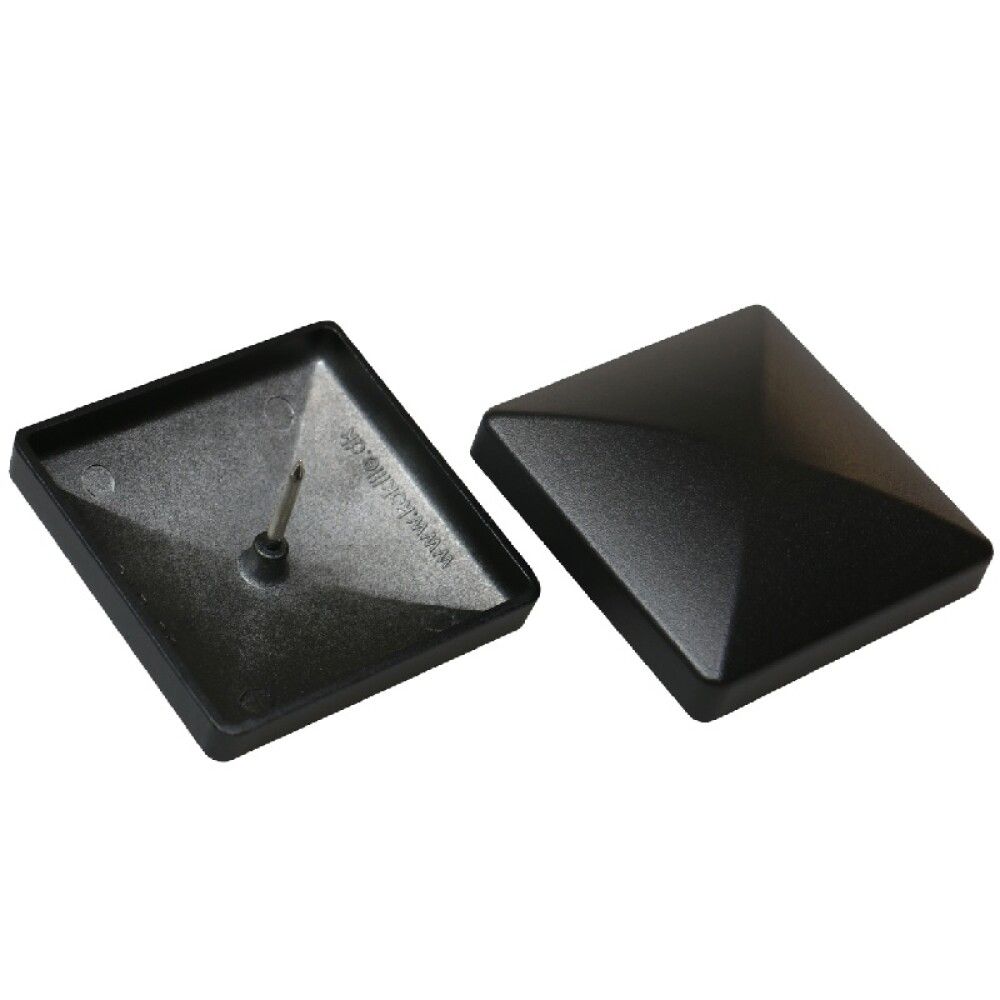 Tolpanhattu alumiini musta 76 x 76 mm