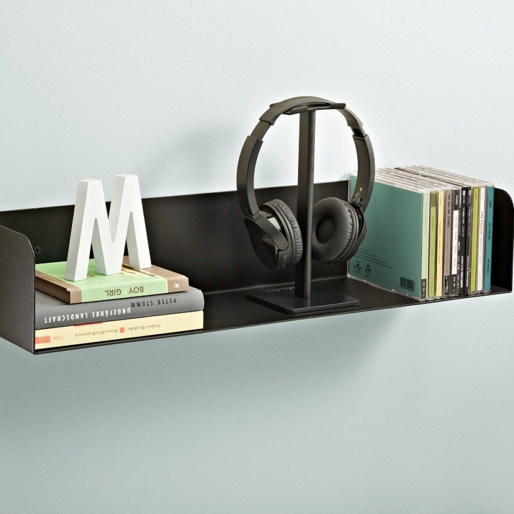 Teräshylly Dolle Shelf+ Showcase Musta 600 x 150 x 115 mm