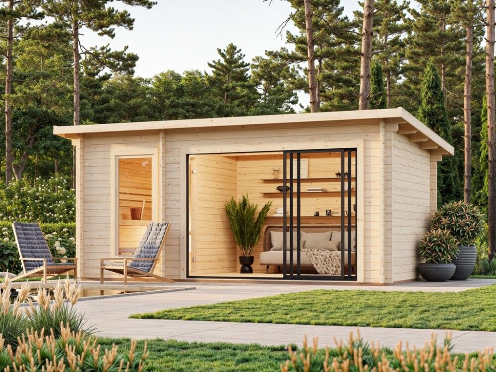 Sauna Palmako Sanna 12,8 m² liukuovella