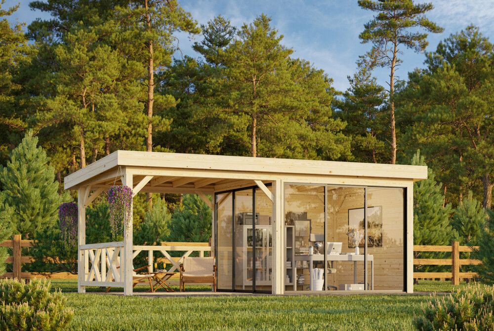 Paviljonki Palmako Lenna 403 liukuovilla 16,6 m²