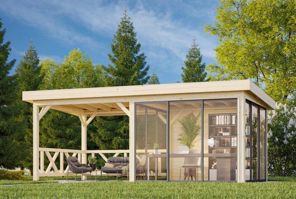 Paviljonki Palmako Lenna 404 liukuovilla 16,6 m²