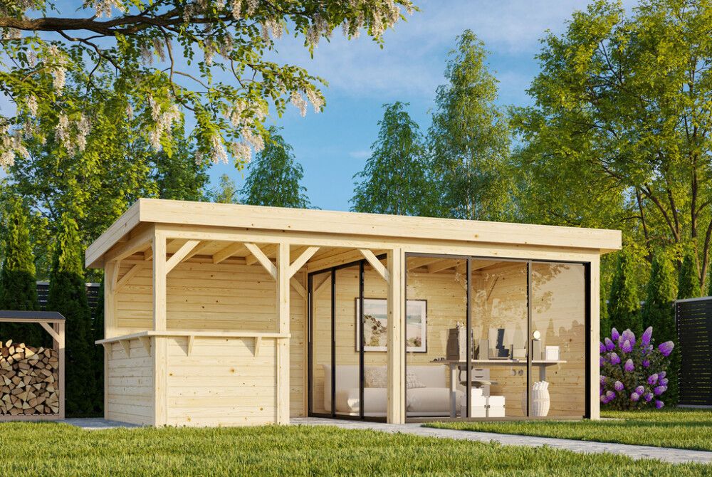 Paviljonki Palmako Lenna 407 liukuovilla 16,6 m²