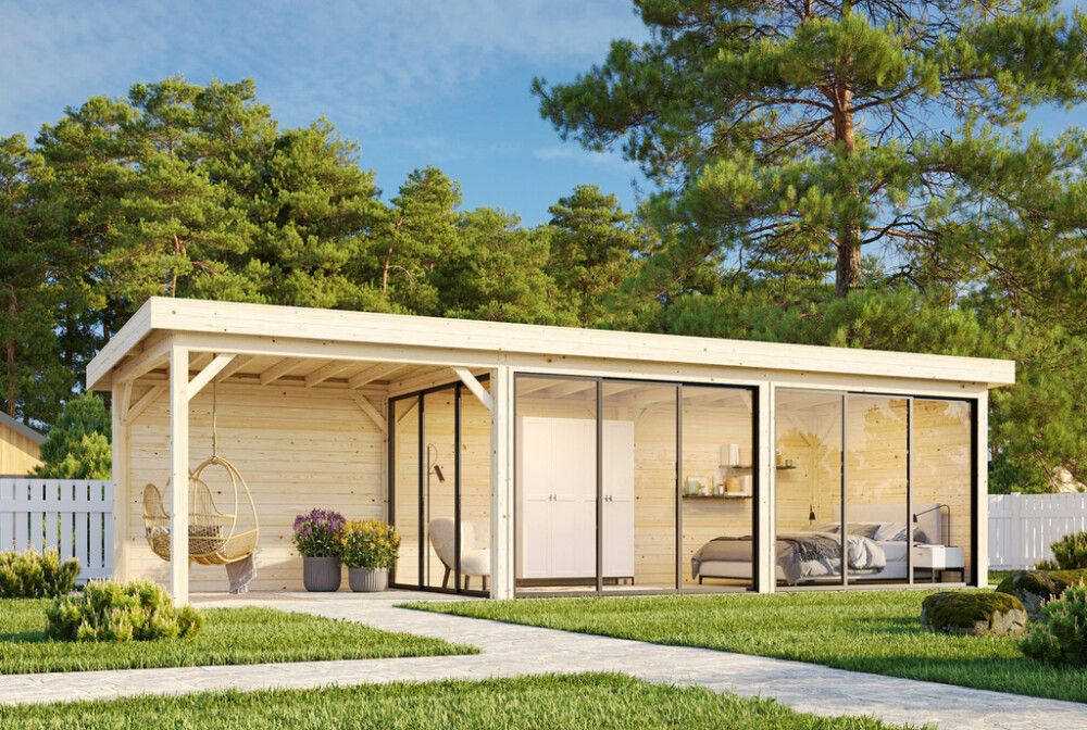 Paviljonki Palmako Lenna 417 liukuovilla 24,9 m²