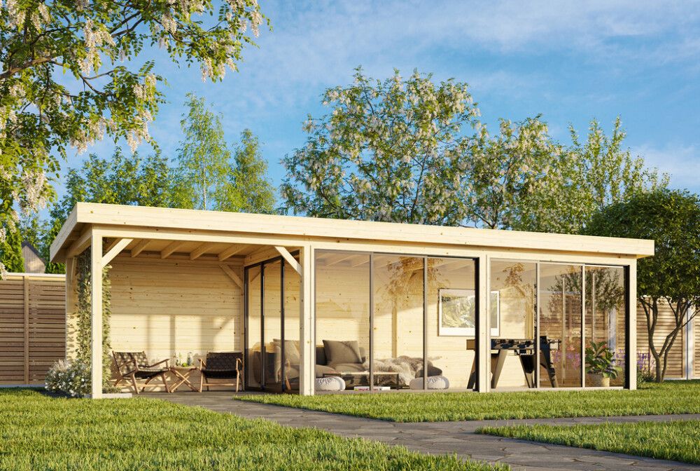 Paviljonki Palmako Lenna 418 liukuovilla 24,9 m²