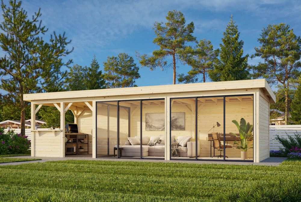 Paviljonki Palmako Lenna 419 liukuovilla 24,9 m²