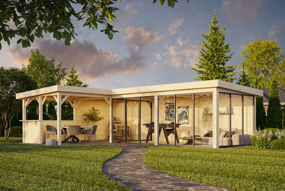 Paviljonki Palmako Lenna 421 liukuovilla 33,3 m²