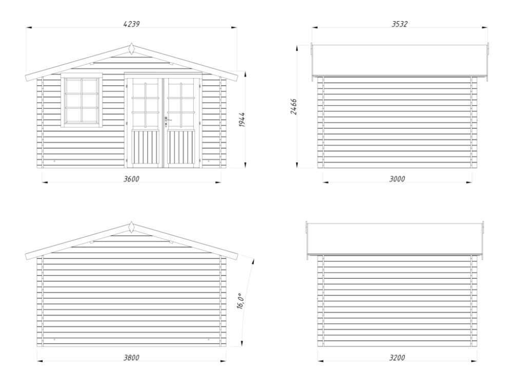 Pihavaja Palmako Klara 10,4 m²