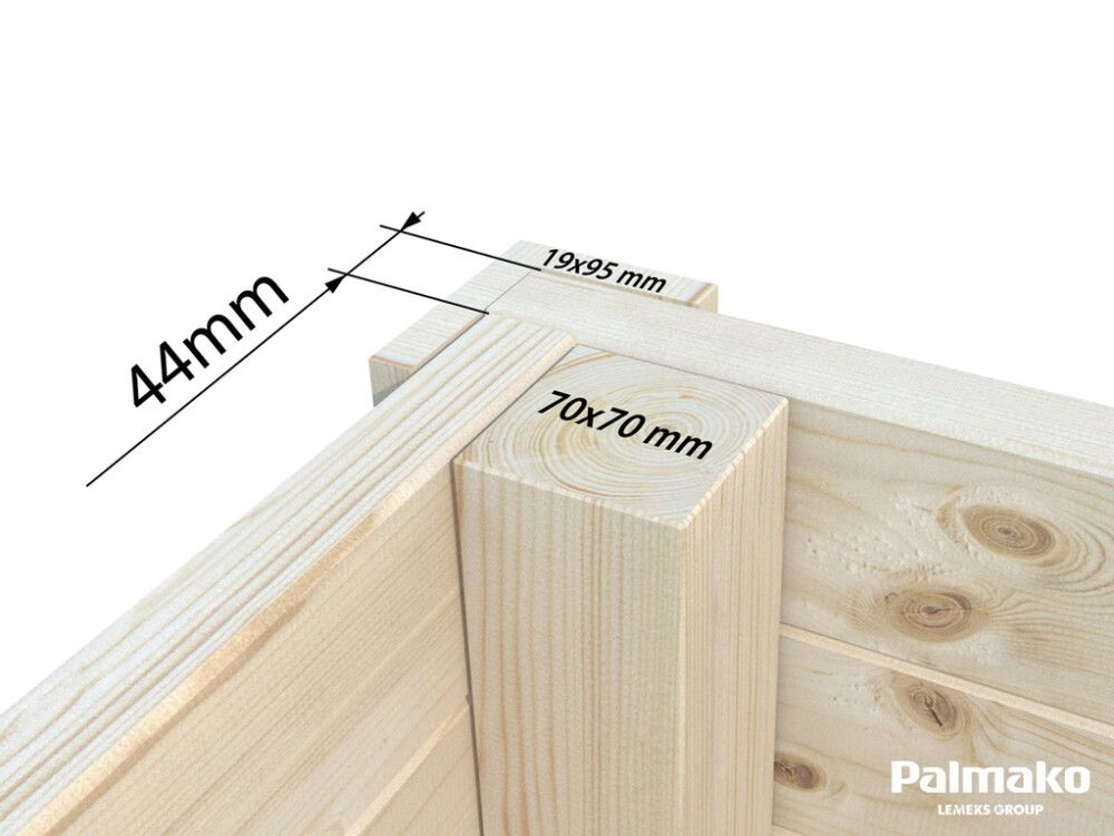 Mökki Palmako Andrea liukuovella Plus 7,5 m²