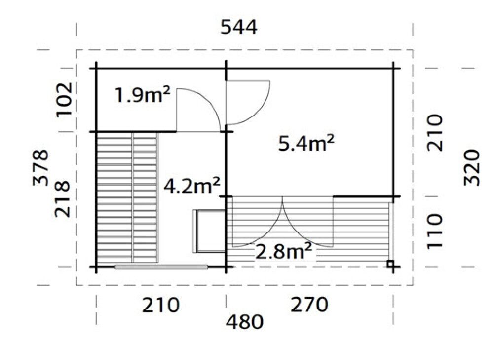 Sauna Palmako Sanna 11,5 m²
