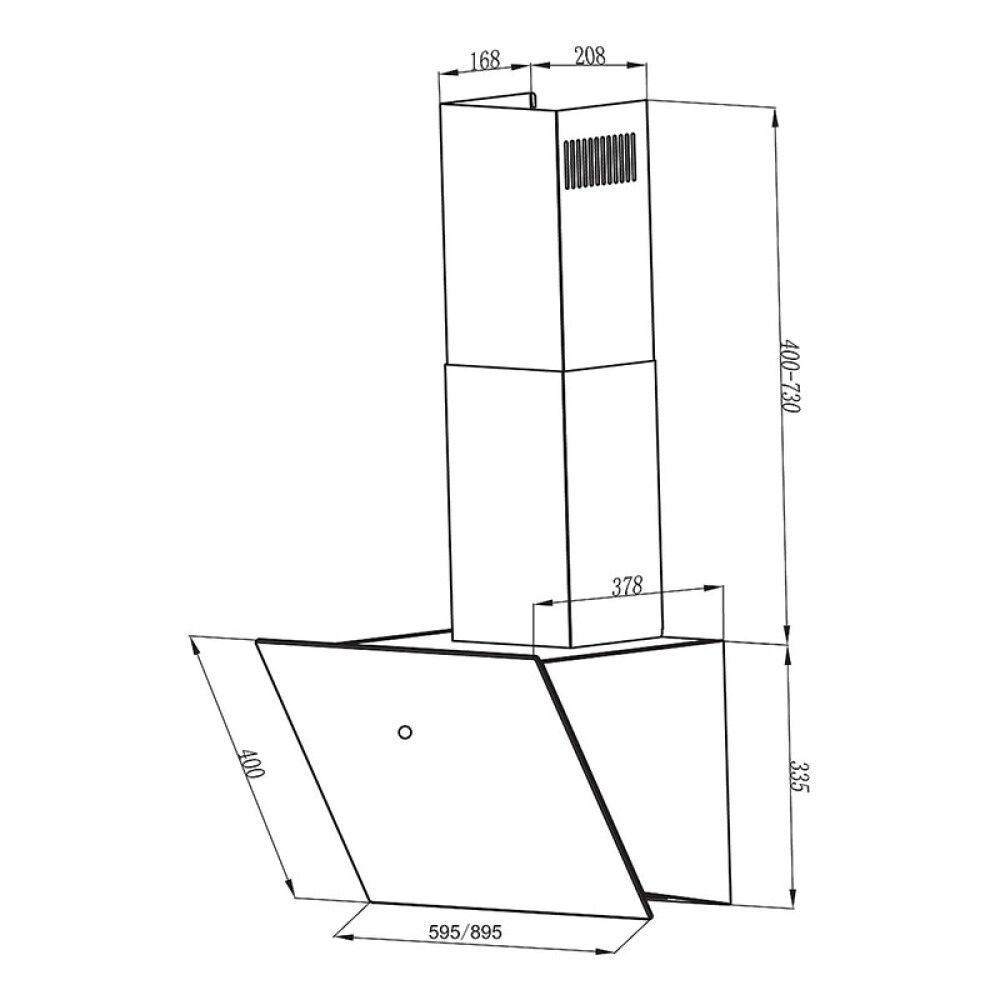 Liesituuletin Respekta 60cm Musta CH89060S
