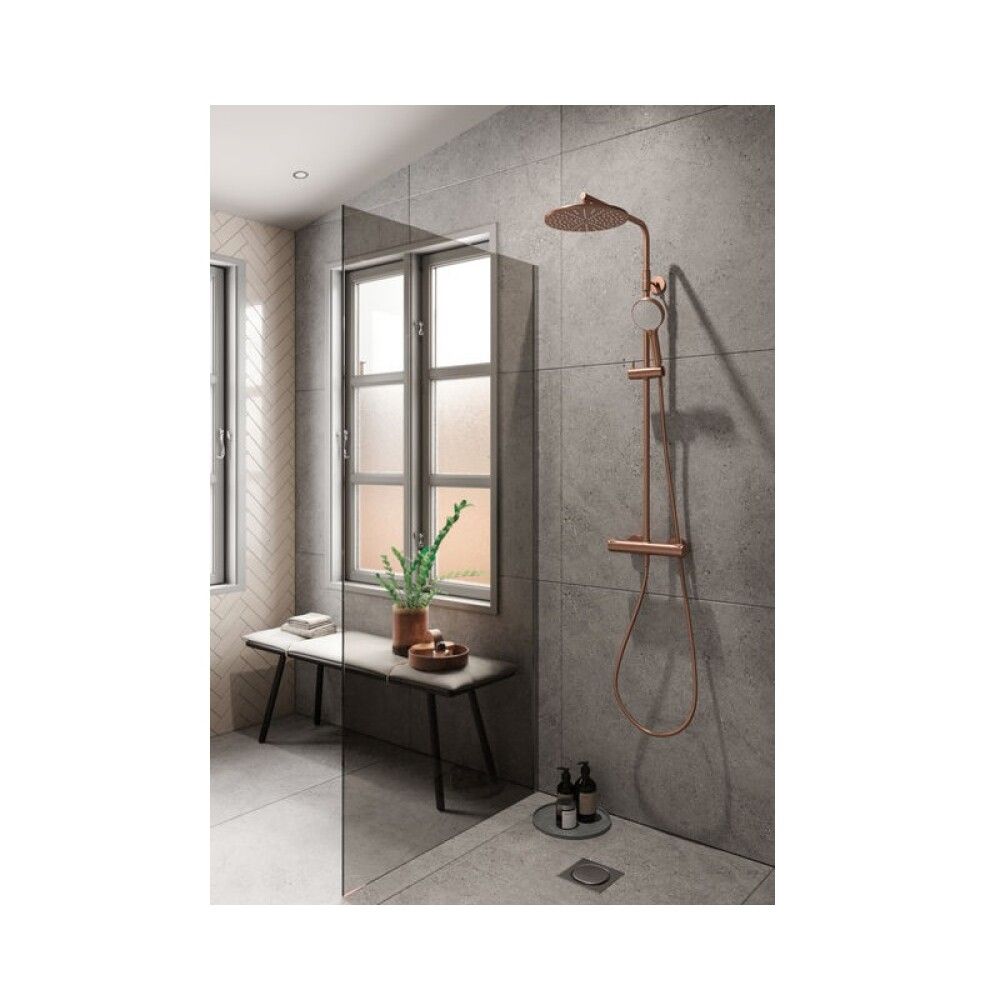 Suihkukokonaisuus Damixa Silhouet harjattu kupari