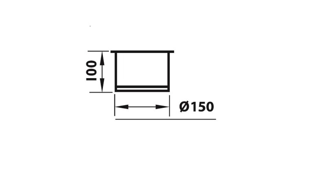 Seinäkotelo Aduro Musta Ø150 x 100 mm