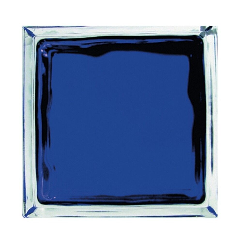 Lasitiili Seves Glassblock Brilly Wave Sininen 19 x 19 x 8 cm