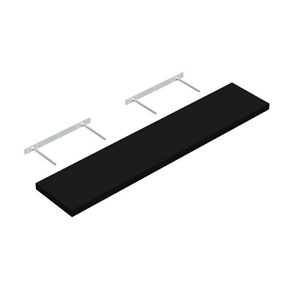 Seinähylly Regalux XL4 musta 3,8 x 24 x 118 cm