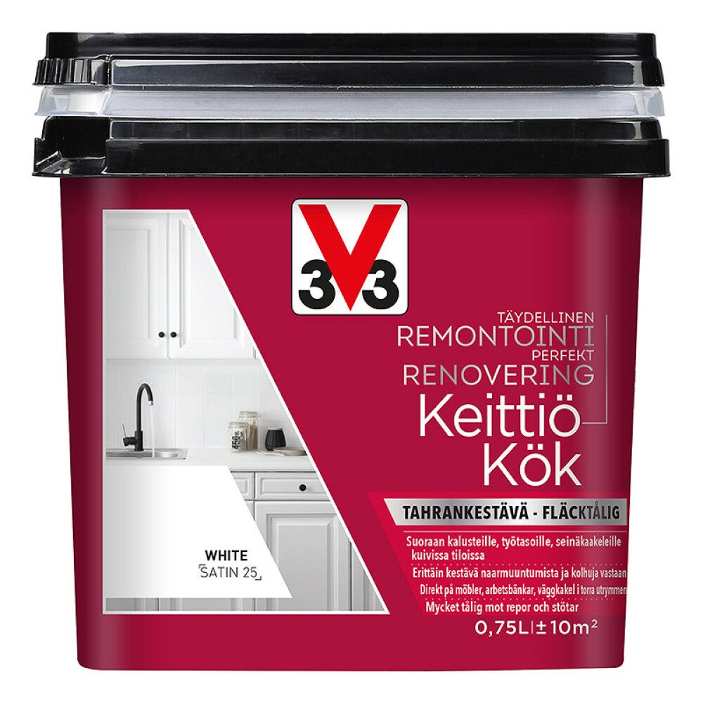 Kalustemaali Keittiö V33 Valkoinen