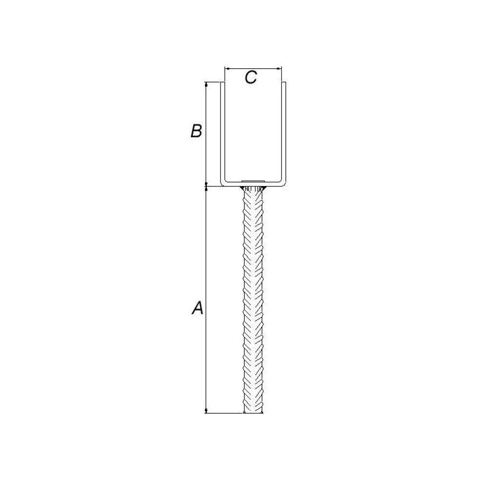 U-pilarikenkä Essve 100 x 70 x 112,5 x 4 / 200 mm