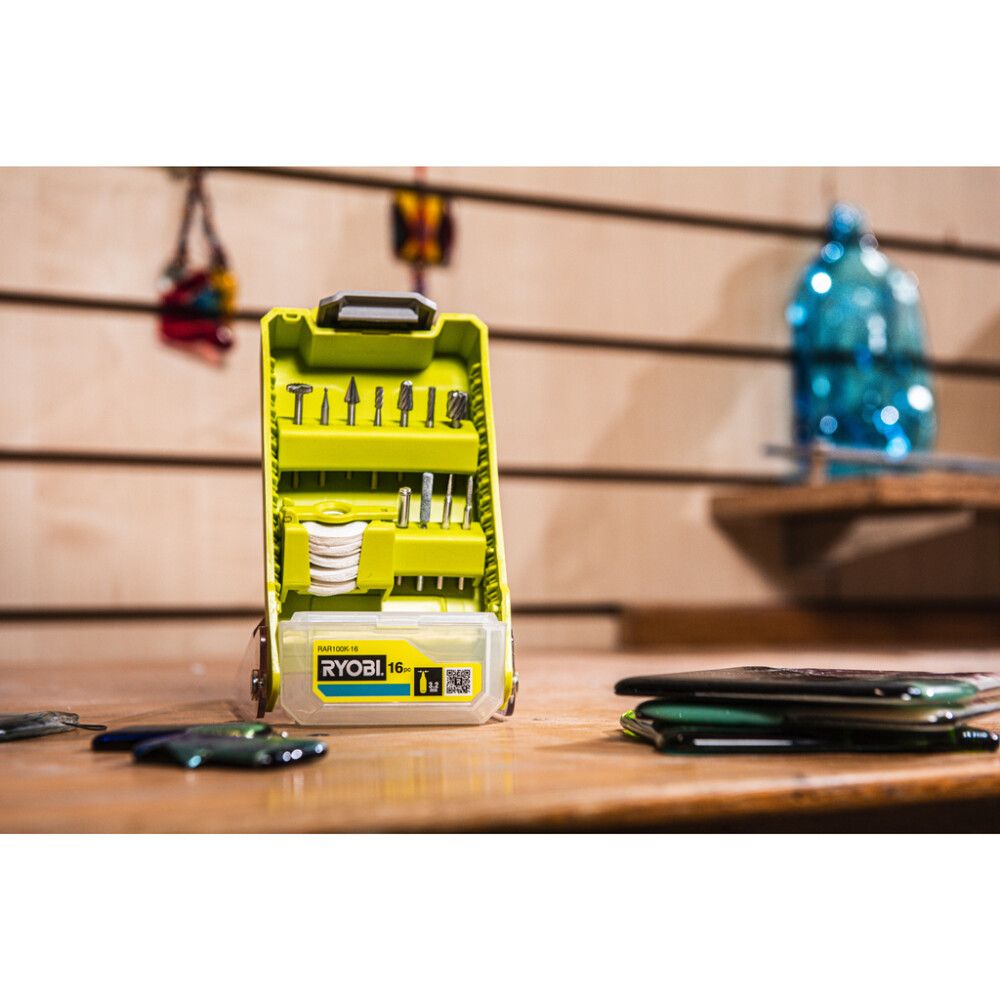 Veisto- ja kaiverrusteräsarja Ryobi RAR100K-16