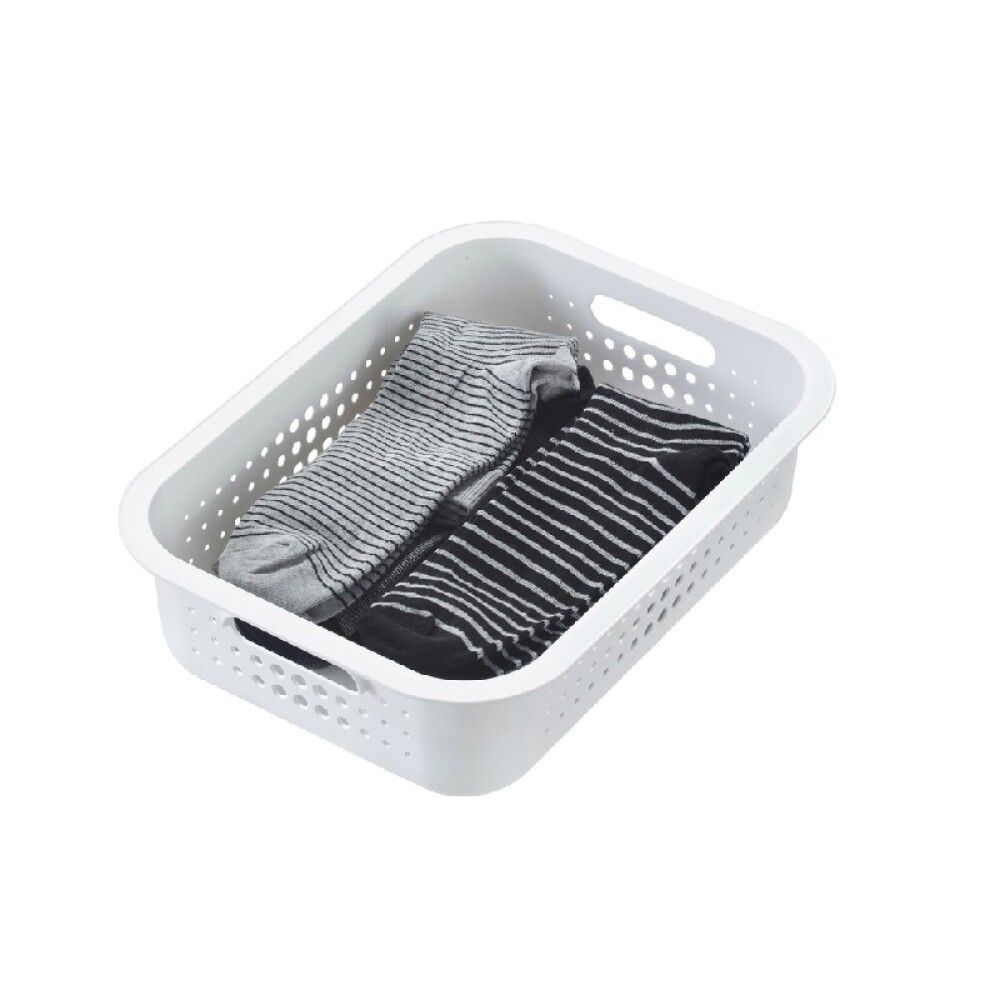 Säilytyskori SmartStore Basket Recycled 6 L Valkoinen 37 x 28 x 10 cm