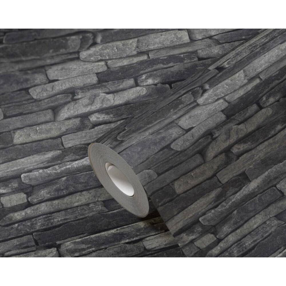 Kuitutapetti Wood`n Stone Kiviseinä Harmaa