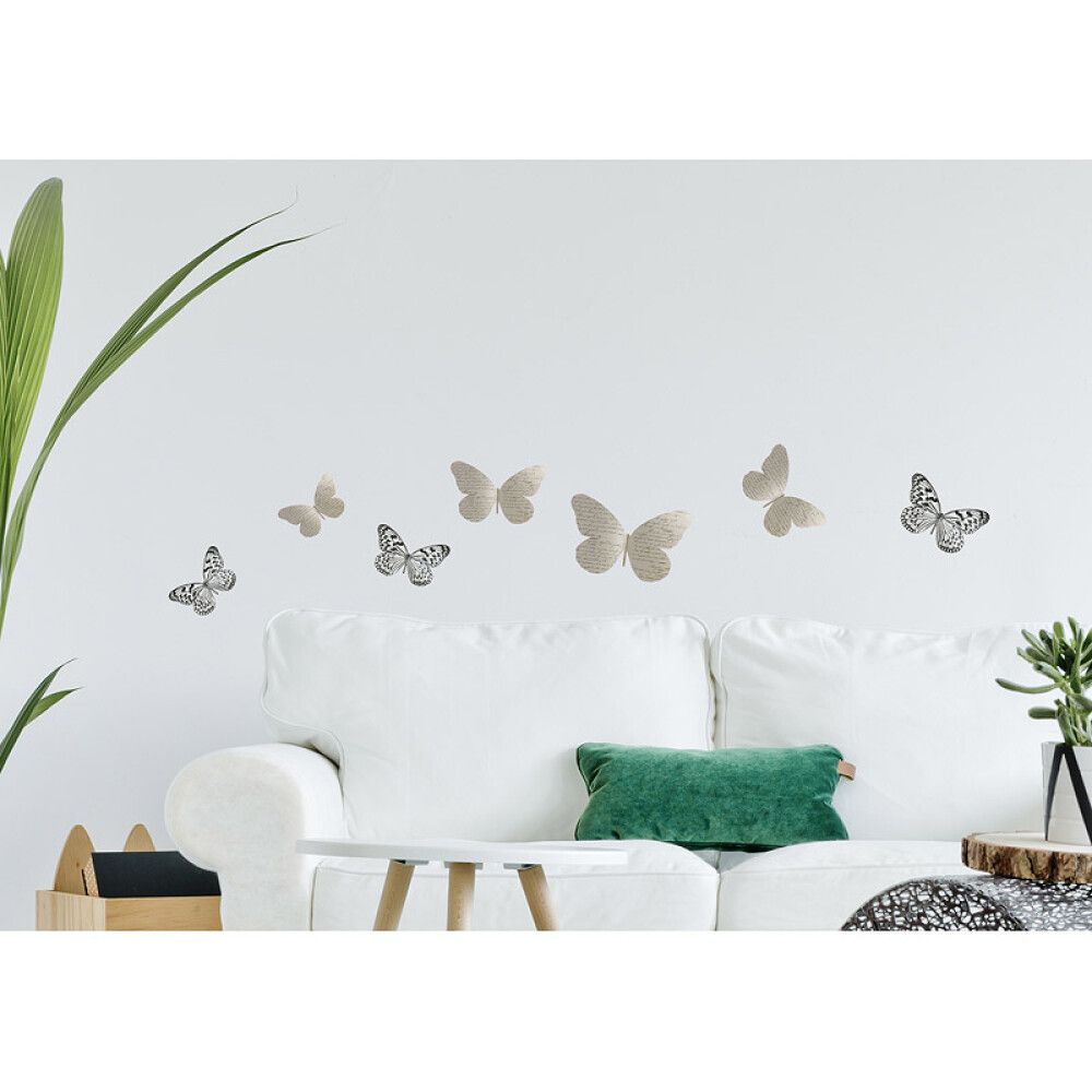 Seinätarra 3D Plage 7 x 3D Perhonen