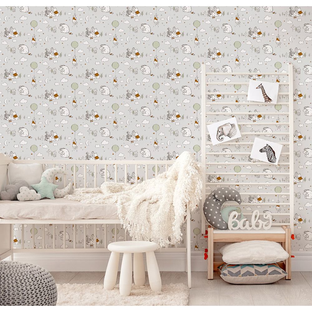 Paperitapetti Sandudd Kids@Home Winnie The Pooh Up And Away 108594